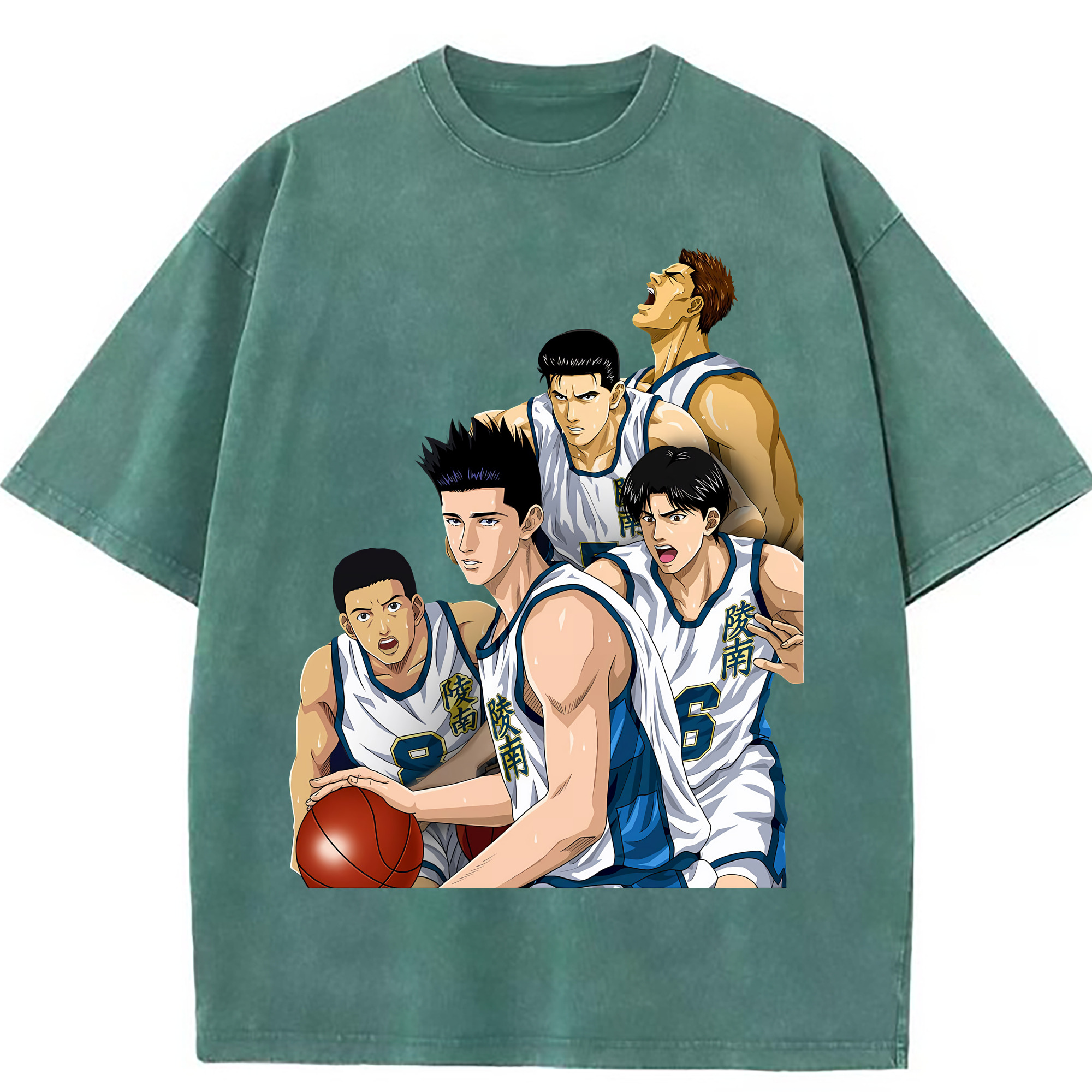 （画像用） SLAM DUNK／スラムダンク 綿100% ヴィンテージ風 半袖Tシャツ（フロントプリント）